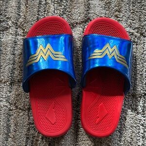 Kids Blue and Red Slide Sandals